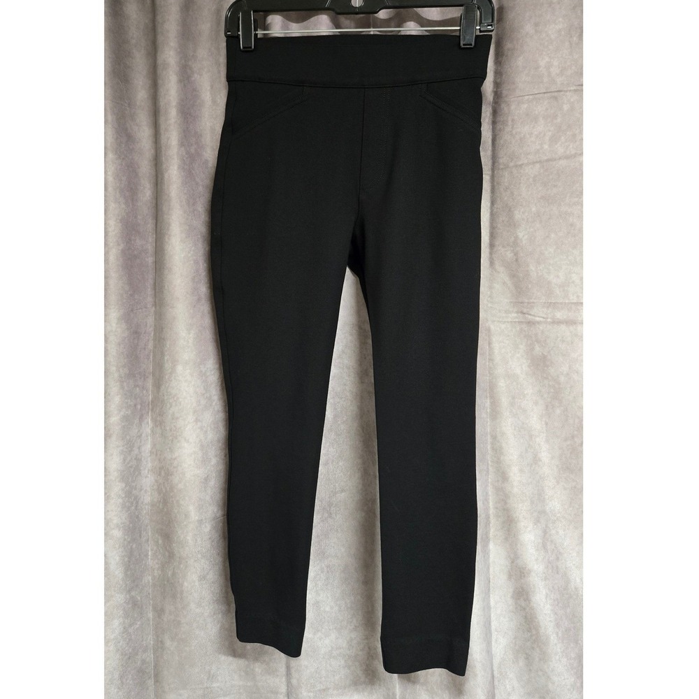 Spanx The‎ Perfect Pant Slim Cropped Pull On Trousers Black Women's S/Petite
